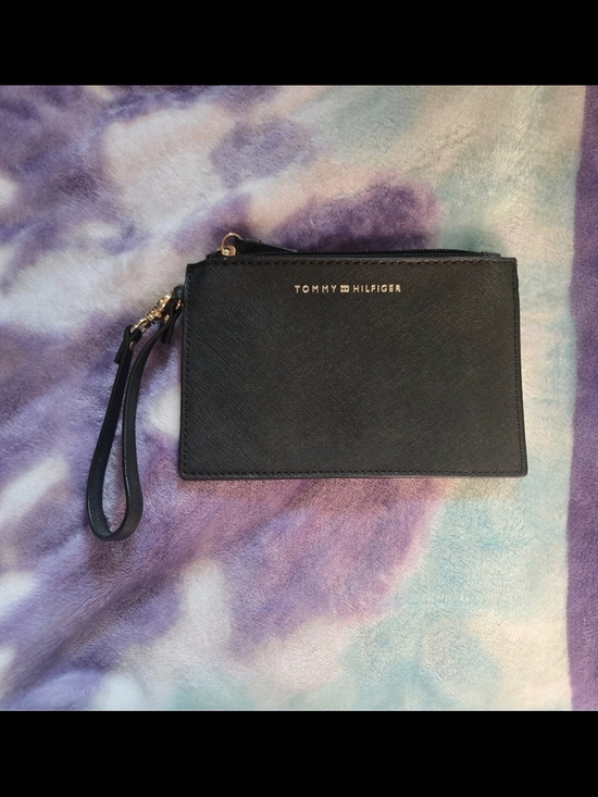 Tommy Hilfiger Handbags - Tommy Hilfiger Black Gold-Accent Wristlet Pouch -NWOT